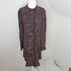 Tory Burch long sleeve silk shirt dress size 6